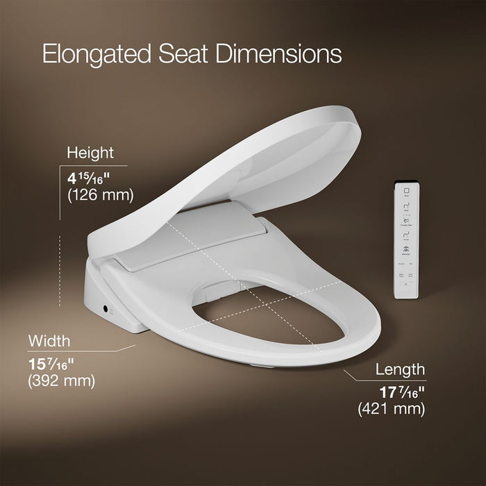 3/4 view of product with dimensions