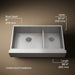 KOHLER K-3945 Vault Smart Divide 35-1/2" undermount double-bowl farmhouse kitchen sink