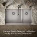 KOHLER Vault Smart Divide 35-1/2" undermount double-bowl farmhouse kitchen sink