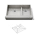 KOHLER Vault Smart Divide 35-1/2" undermount double-bowl farmhouse kitchen sink