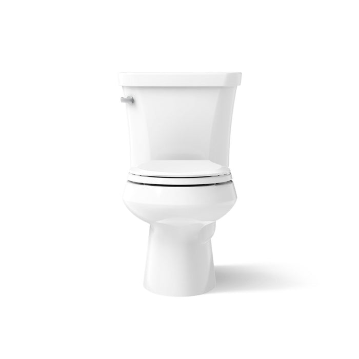 KOHLER K-3947 Wellworth Two-piece round-front toilet, 1.28 gpf, left - view 2