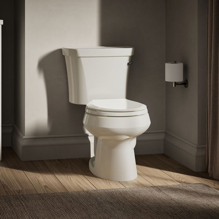 KOHLER K-3947-RA Wellworth Two-piece round-front toilet, 1.28 gpf - Biscuit