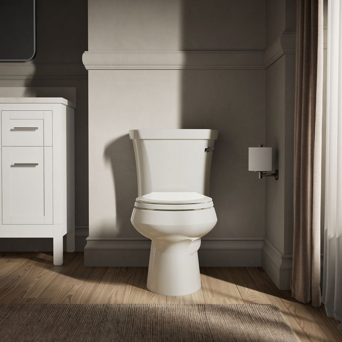 KOHLER K-3947-RZ Wellworth Two-piece round-front toilet, 1.28 gpf, biscuit - view 4