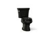 KOHLER K-3947-T Wellworth Two-piece round-front toilet, 1.28 gpf, black black