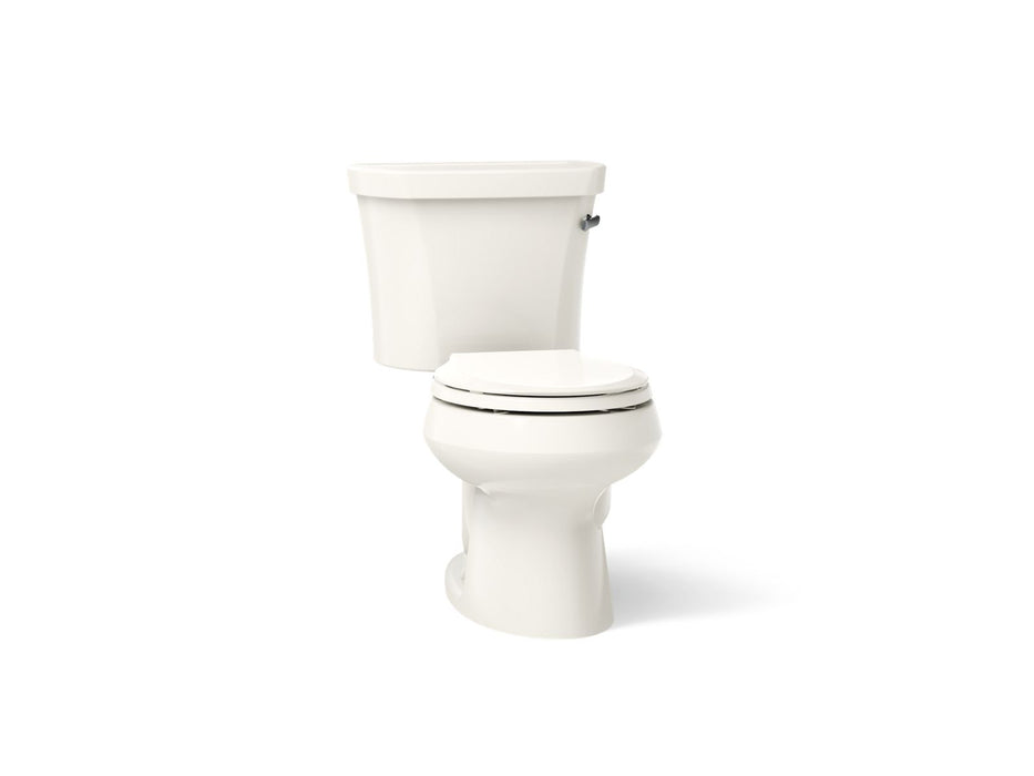 KOHLER K-3947-UR Wellworth Two-piece round-front toilet, 1.28 gpf, biscuit