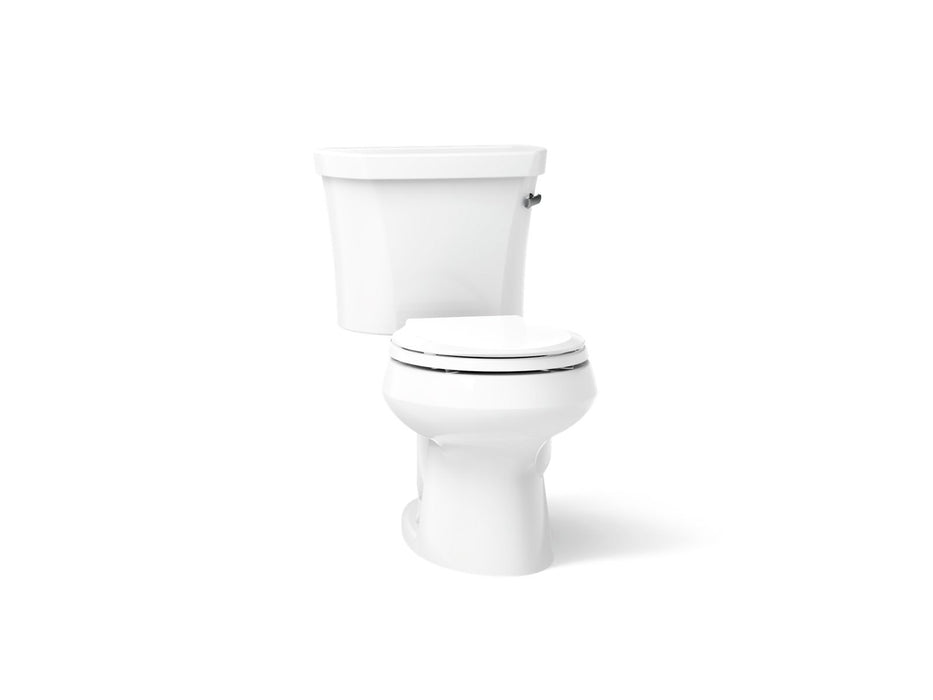 KOHLER K-3947-UR Wellworth Two-piece round-front toilet, 1.28 gpf, white