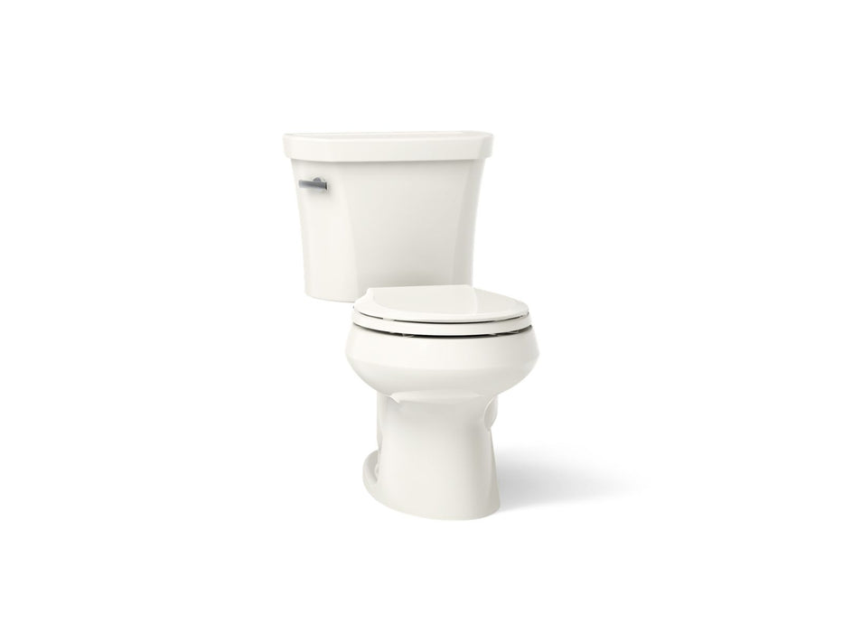 KOHLER K-3947-UT Wellworth Two-piece round-front toilet, 1.28 gpf, biscuit