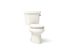 KOHLER K-3948-RZ Wellworth Two-piece elongated toilet, 1.28 gpf, biscuit