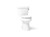 KOHLER K-3949-UR Highline Two-piece elongated toilet, 1.28 gpf, white