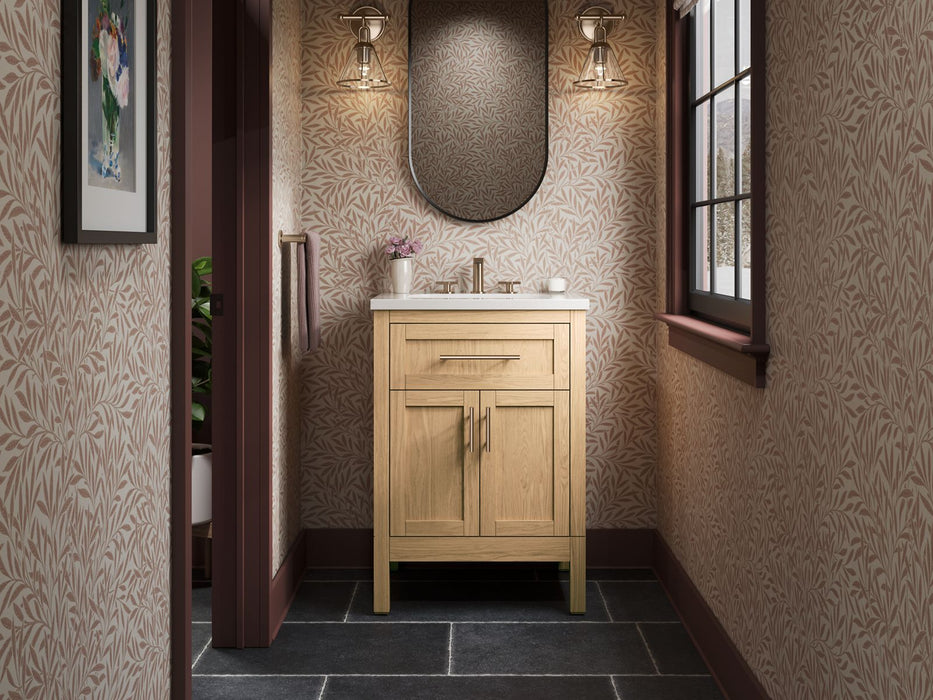 Kohler Hadron 24" bathroom vanity cabinet with sink and quartz top