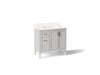 Kohler Hadron 36" bathroom vanity cabinet with sink and quartz top