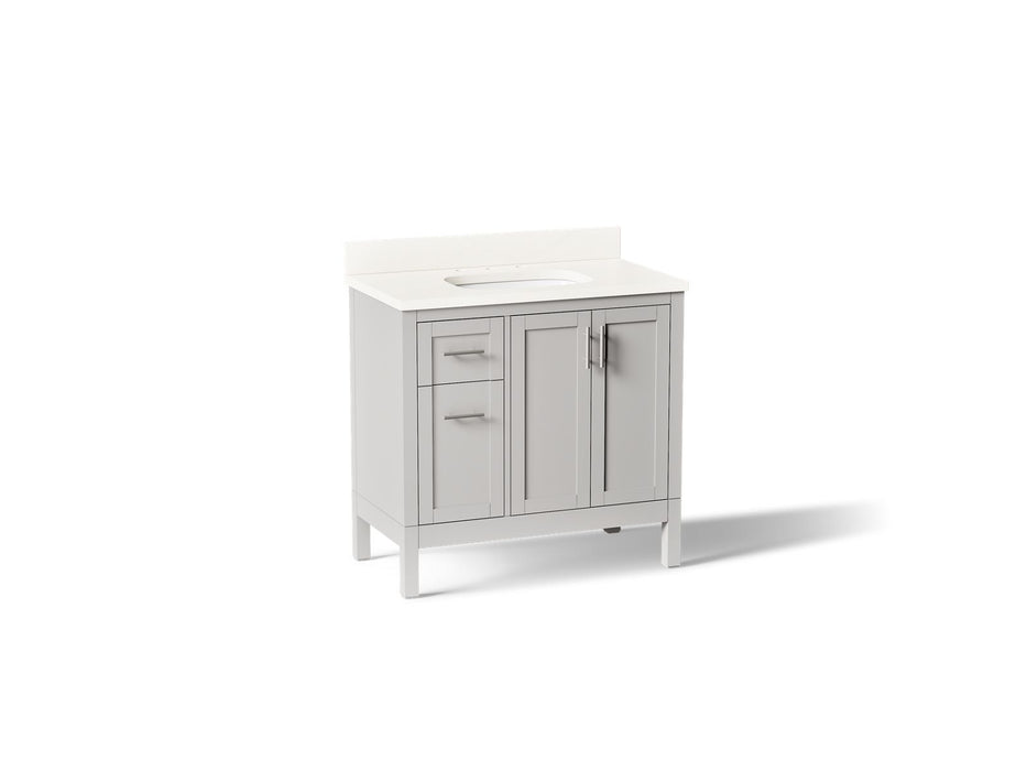Kohler Hadron 36" bathroom vanity cabinet with sink and quartz top