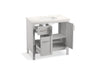 Kohler Hadron 36" bathroom vanity cabinet with sink and quartz top