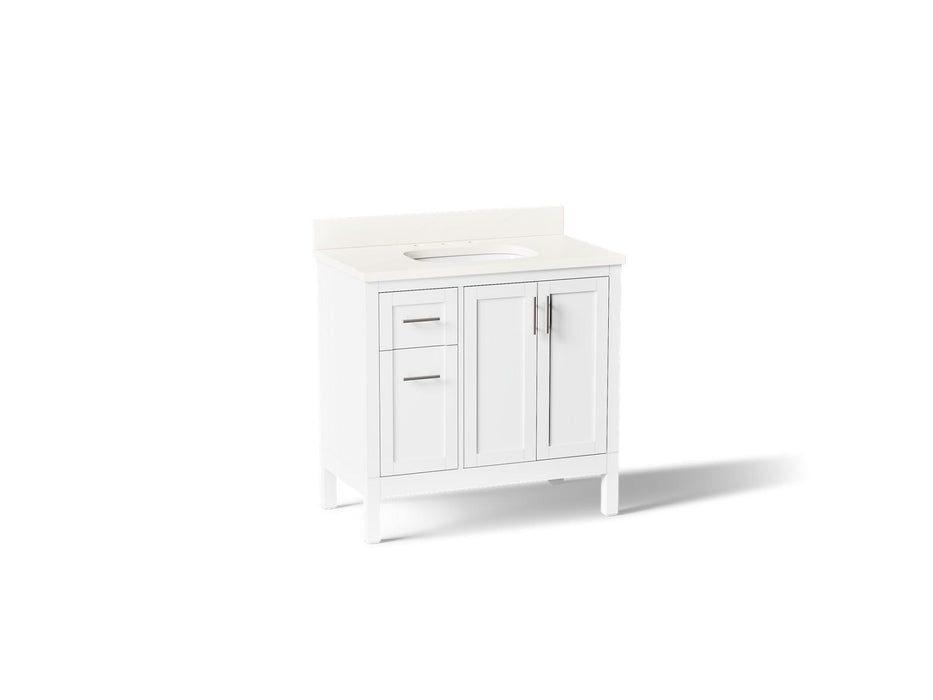 Kohler Hadron 36" bathroom vanity cabinet with sink and quartz top