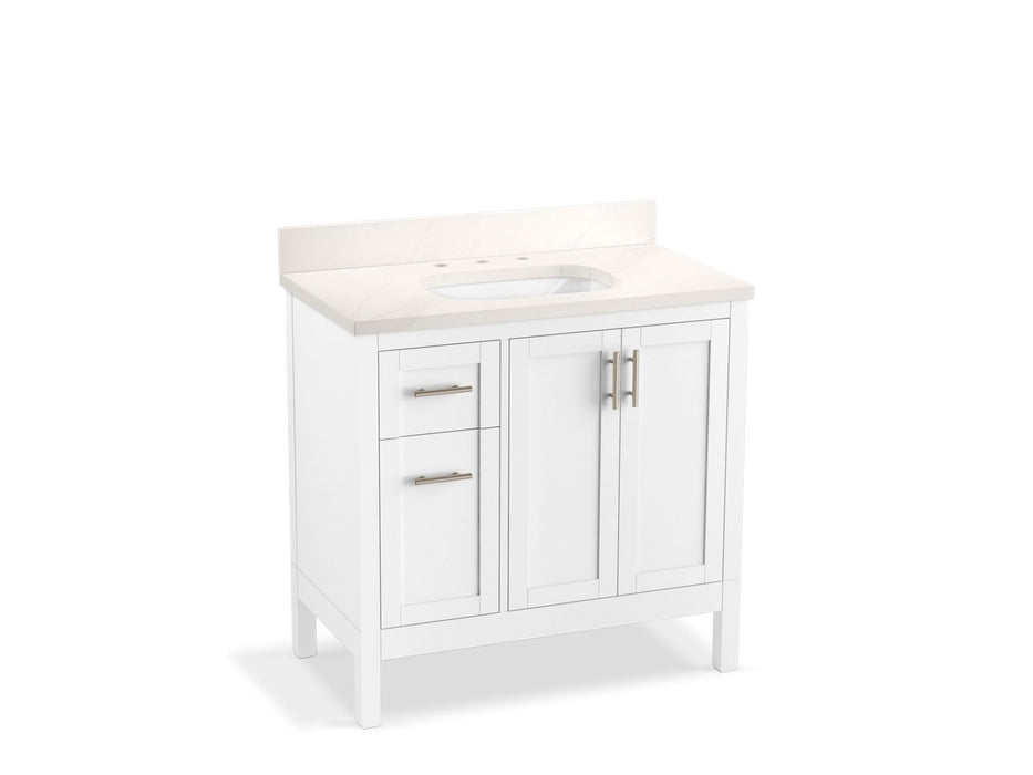 Kohler Hadron 36" bathroom vanity cabinet with sink and quartz top