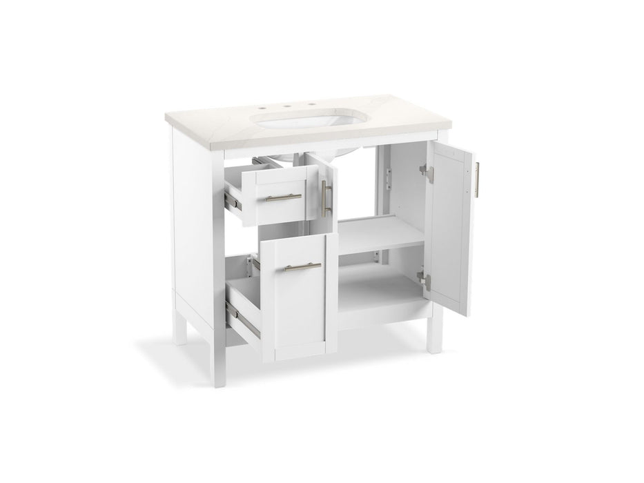 Kohler Hadron 36" bathroom vanity cabinet with sink and quartz top
