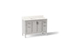 Kohler Hadron 48" bathroom vanity cabinet with sink and quartz top
