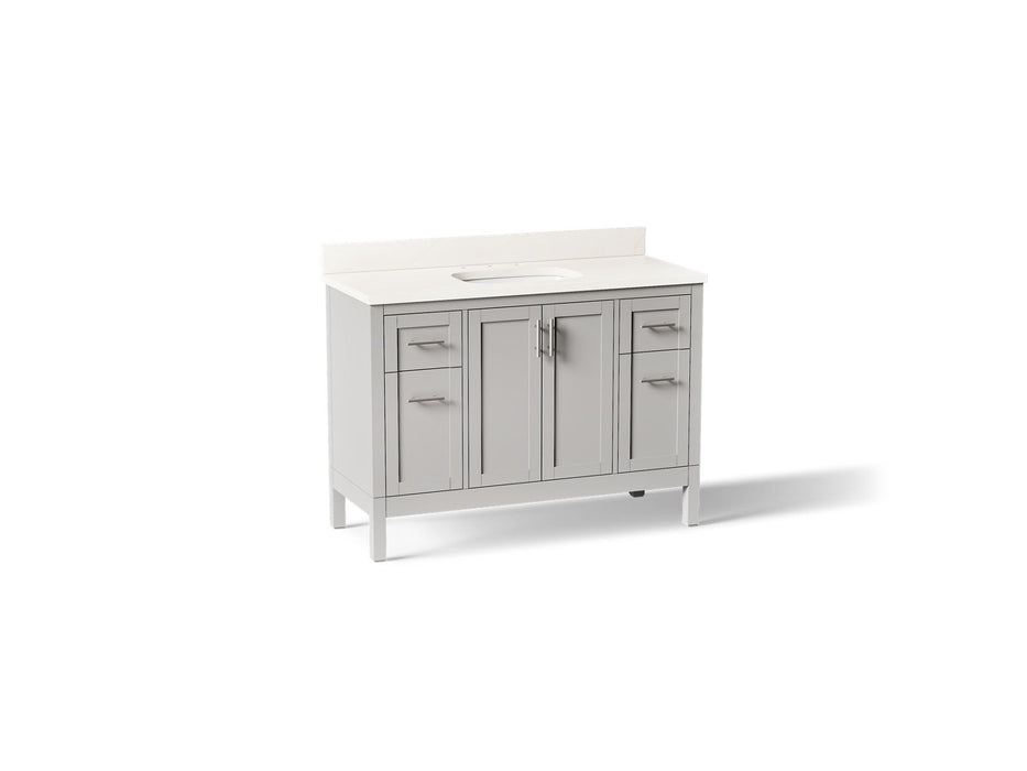 Kohler Hadron 48" bathroom vanity cabinet with sink and quartz top
