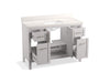 Kohler Hadron 48" bathroom vanity cabinet with sink and quartz top