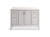 Kohler Hadron 48" bathroom vanity cabinet with sink and quartz top