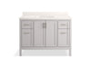 Kohler Hadron 48" bathroom vanity cabinet with sink and quartz top
