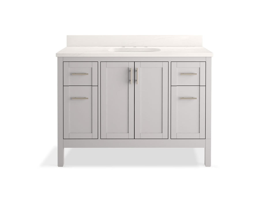 Kohler Hadron 48" bathroom vanity cabinet with sink and quartz top