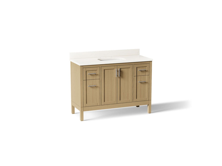 Kohler Hadron 48" bathroom vanity cabinet with sink and quartz top