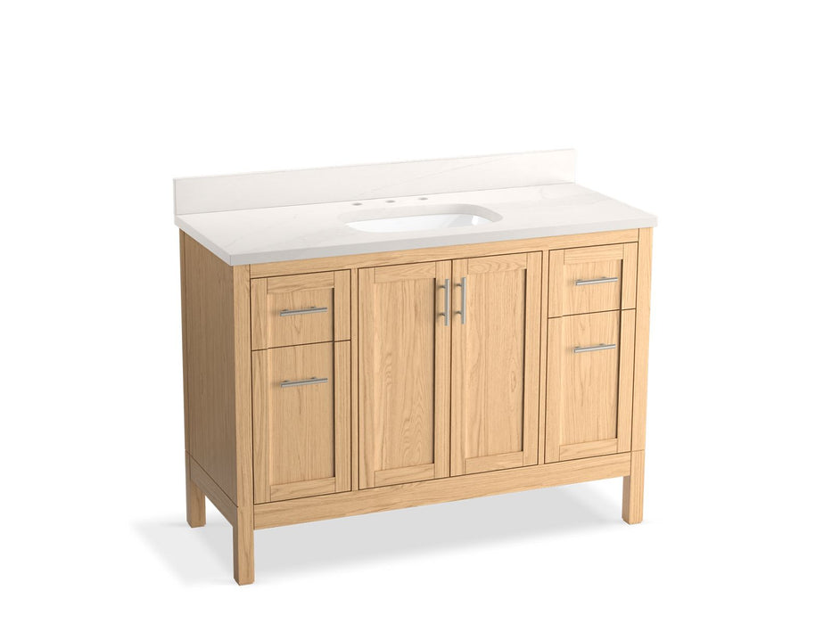 Kohler Hadron 48" bathroom vanity cabinet with sink and quartz top