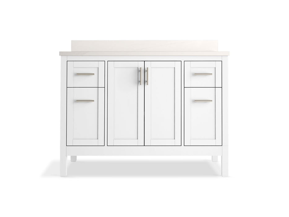 Kohler Hadron 48" bathroom vanity cabinet with sink and quartz top