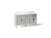 Kohler Hadron 60" bathroom vanity cabinet with sinks and quartz top