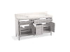 Kohler Hadron 60" bathroom vanity cabinet with sinks and quartz top
