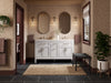 Kohler Hadron 60" bathroom vanity cabinet with sinks and quartz top