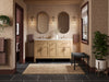 Kohler Hadron 60" bathroom vanity cabinet with sinks and quartz top