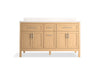 Kohler Hadron 60" bathroom vanity cabinet with sinks and quartz top