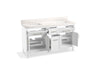 Kohler Hadron 60" bathroom vanity cabinet with sinks and quartz top