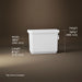 3/4 view of product with dimensions