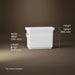 3/4 view of product with dimensions