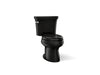 KOHLER K-3978 Wellworth Two-piece elongated toilet, 1.6 gpf, black black