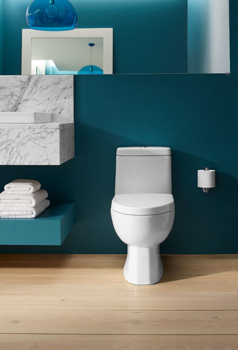 KOHLER K-3983-S Reach One-piece compact elongated toilet with skirted trapway, dual-flush