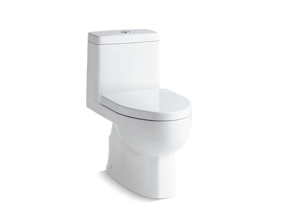 KOHLER K-3983-S Reach One-piece compact elongated toilet with skirted trapway, dual-flush