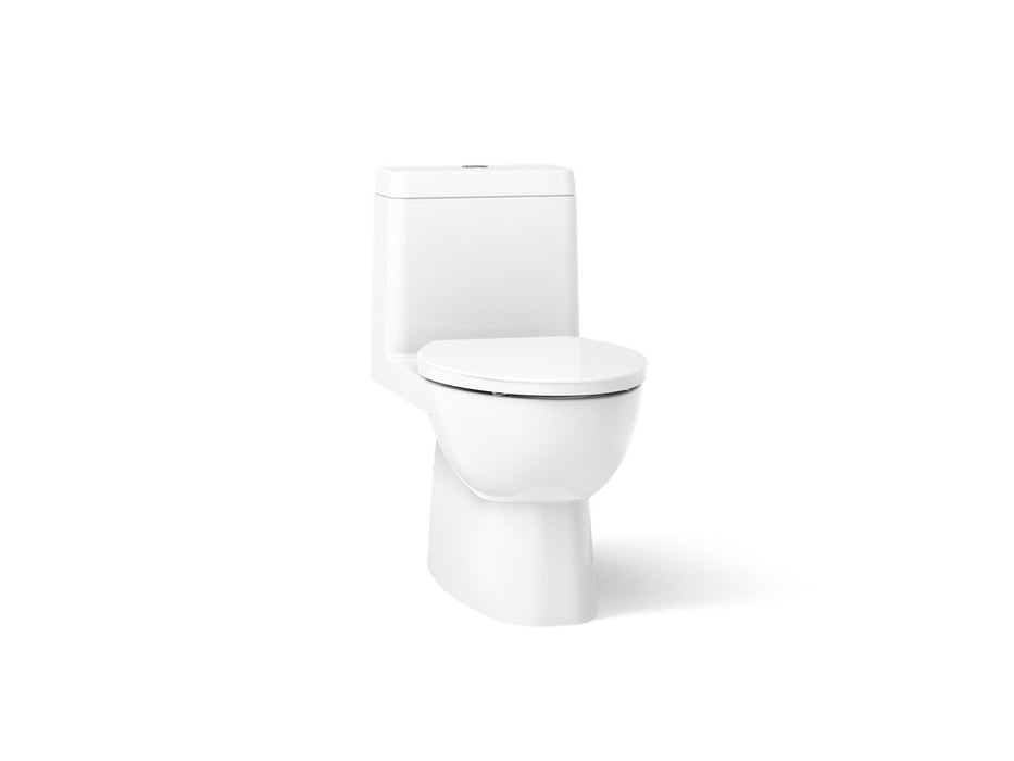 KOHLER K-3983-S Reach One-piece compact elongated toilet with skirted trapway, dual-flush