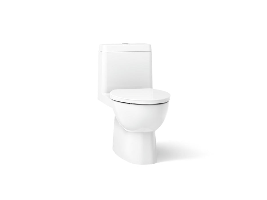 Kohler Reach One-piece compact elongated toilet with skirted trapway, dual-flush