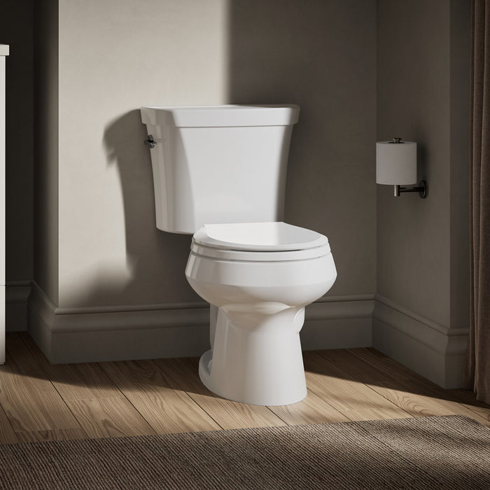 KOHLER K-3987 Wellworth Two-piece round-front toilet, dual-flush