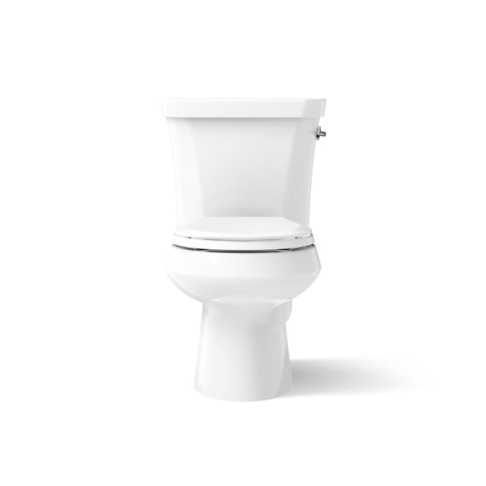 KOHLER K-3987-RA Wellworth Two-piece round-front toilet, dual-flush - White