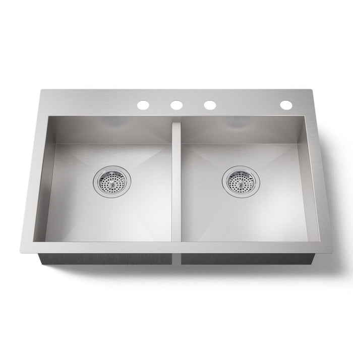 Kohler Vault 33" top-/undermount double-bowl kitchen sink