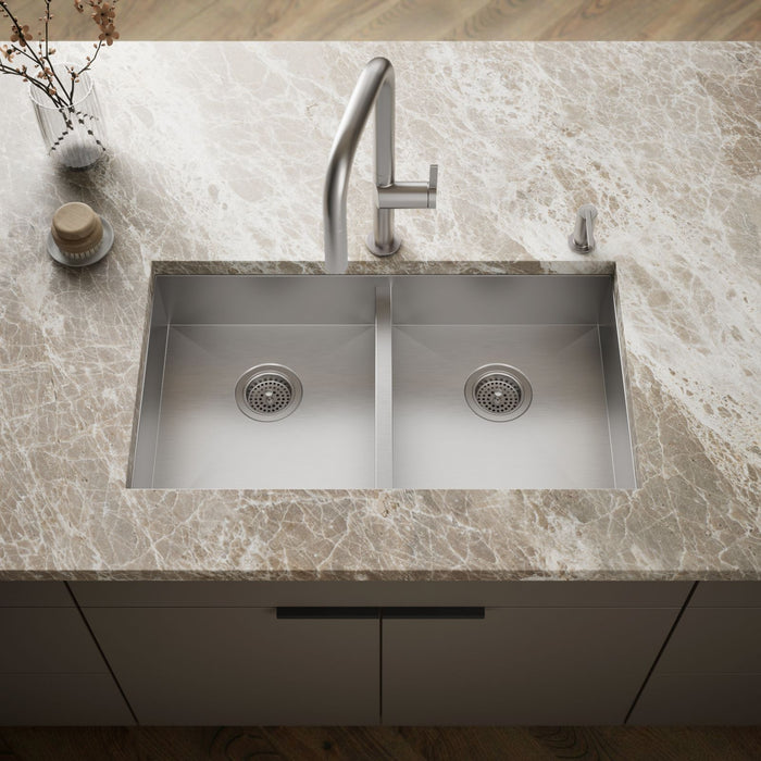 KOHLER K-3996-4 Vault 33" top-/undermount double-bowl kitchen sink