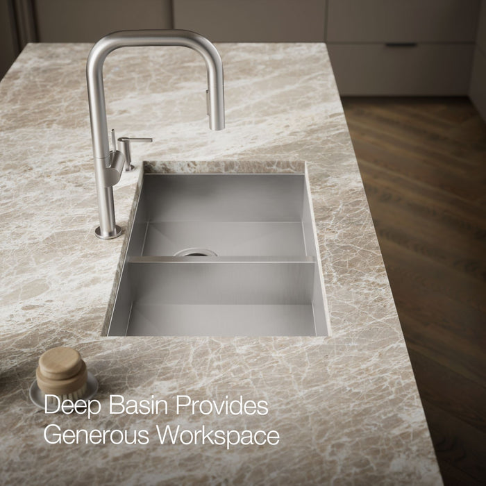 KOHLER K-3996-4 Vault 33" top-/undermount double-bowl kitchen sink