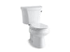 KOHLER K-3997-TR Wellworth Two-piece round-front toilet, 1.28 gpf