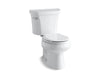 KOHLER K-3997-U Wellworth Two-piece round-front toilet, 1.28 gpf