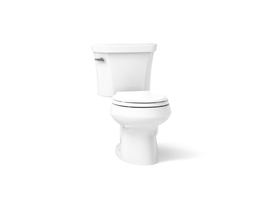 KOHLER K-3997 Wellworth Two-piece round-front toilet, 1.28 gpf, left